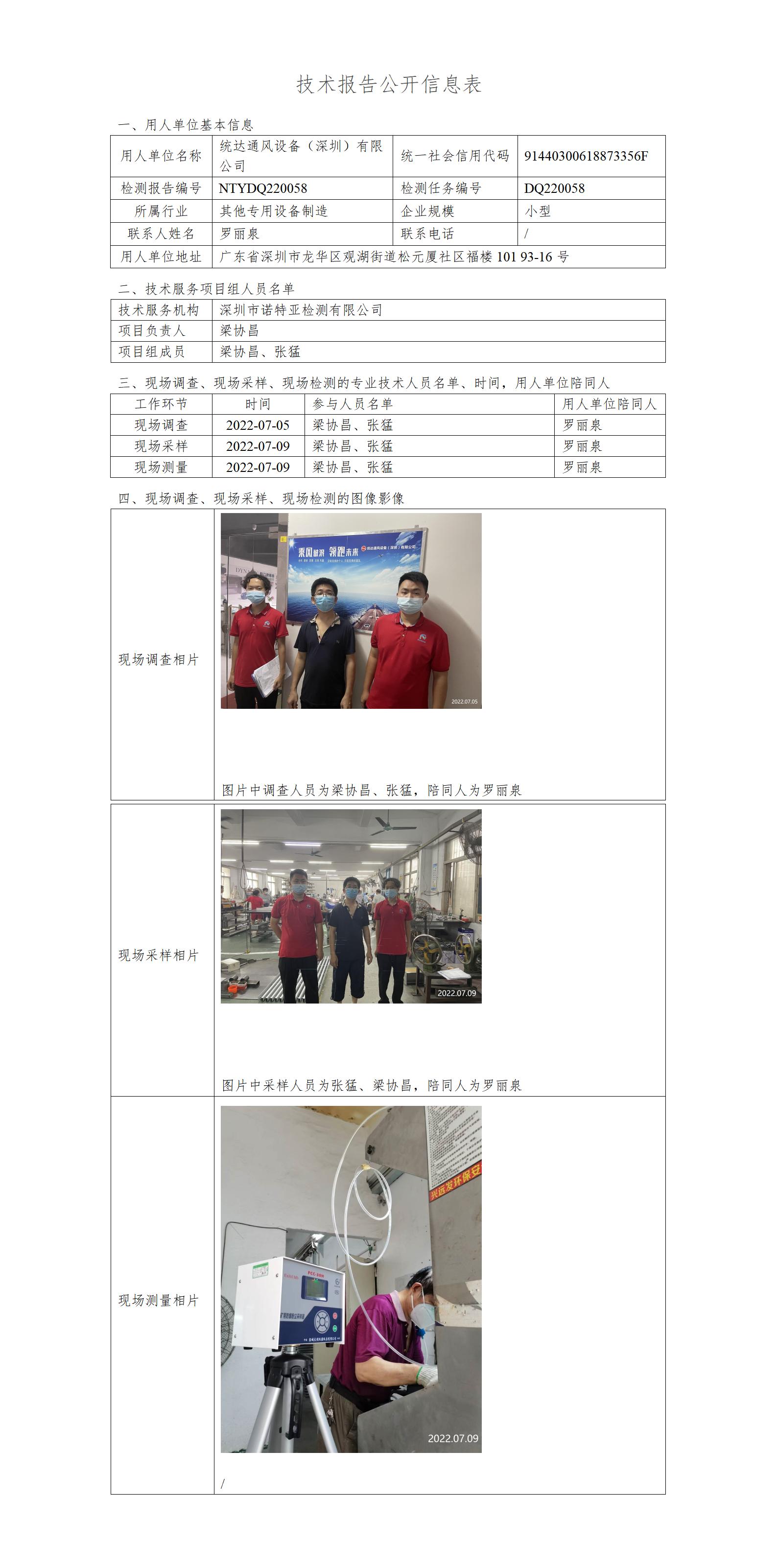 NTYDQ220058-統(tǒng)達通風設備（深圳）有限公司